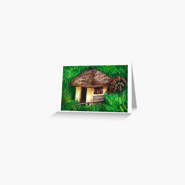 Japanese Waterwheel Greeting Card