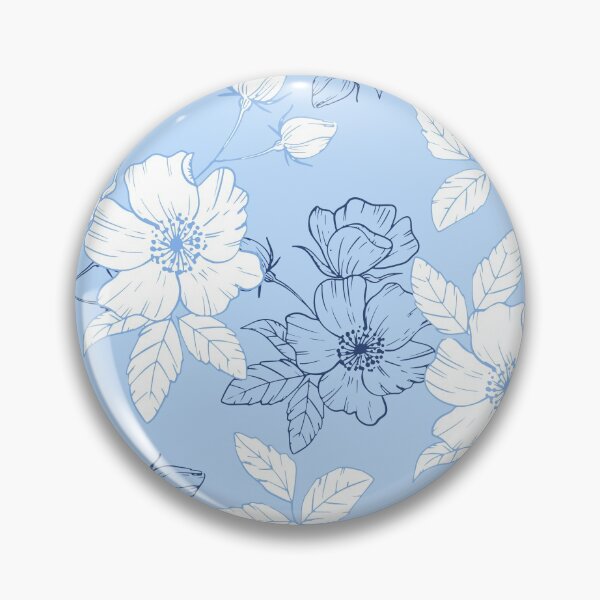 Item preview, Blue flower pattern for summer designed and sold by Katbydesign.