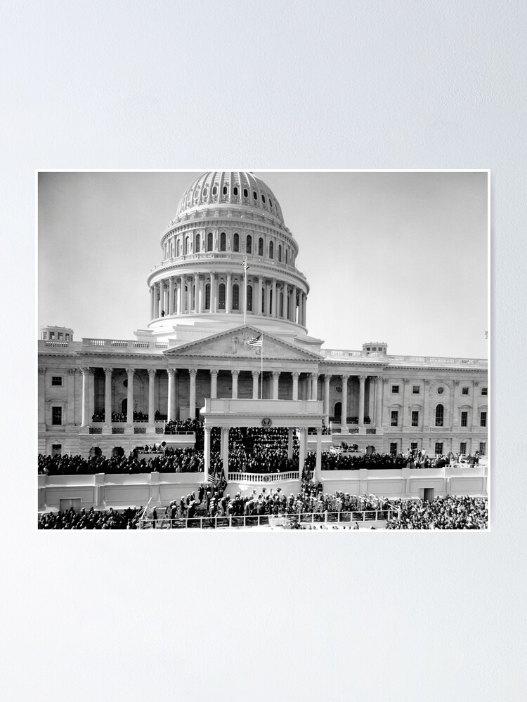 John F Kennedy Inauguration 1961 Poster By Warishellstore Redbubble 