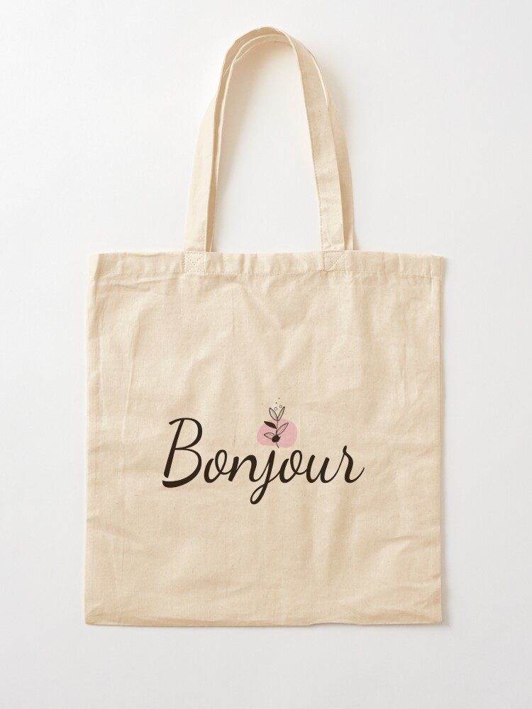 Bonjour, french words, hello in french | Tote Bag