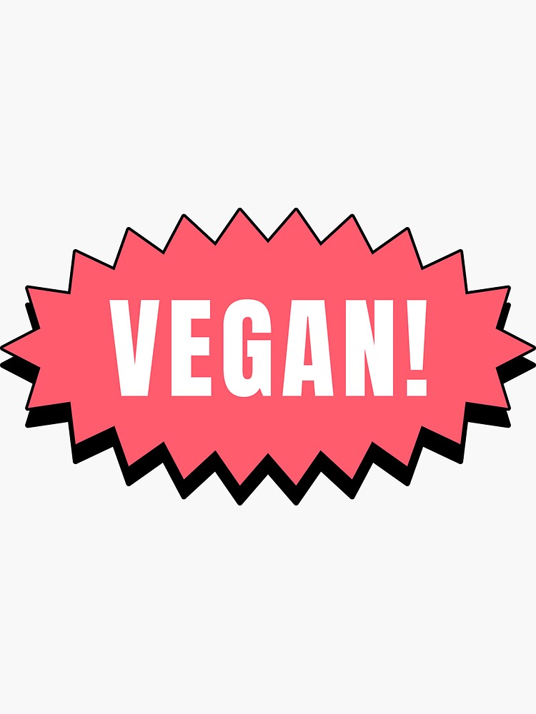 "Vegan Spiky Label" Sticker by ApparentDesign Redbubble