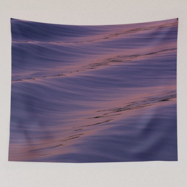 Item preview, Midnight blue calm, gentle ocean, sea water with a pink sunset hue designed and sold by JellyBeenzz.
