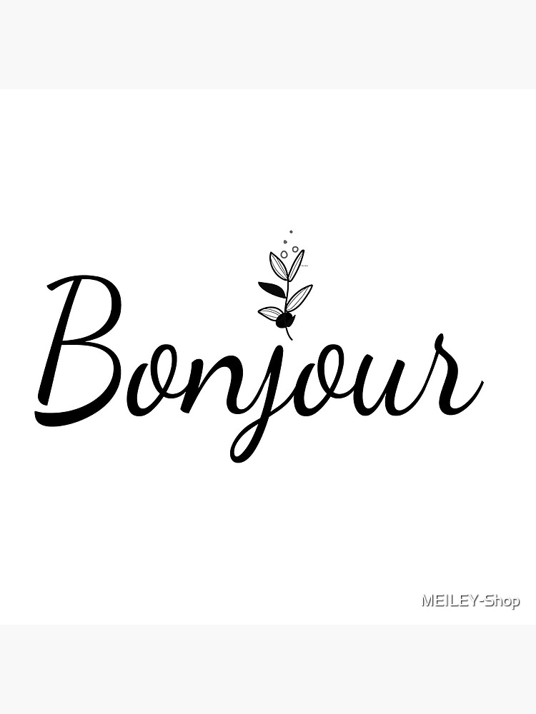 Bolsa de tela «Bonjour, palabras en francés, hola en francés» de  MEILEY-Shop | Redbubble