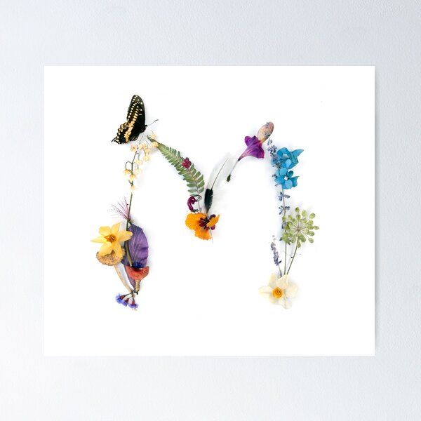 Flora & Fauna Letter "M" Poster