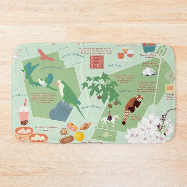 Item preview, Urban Hiking Map of Brooklyn, New York designed and sold by belcie.
