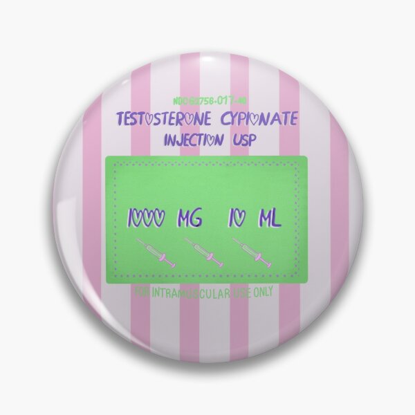 Item preview, Green Testosterone Cypionate - pink stripes designed and sold by TheFryingPan.