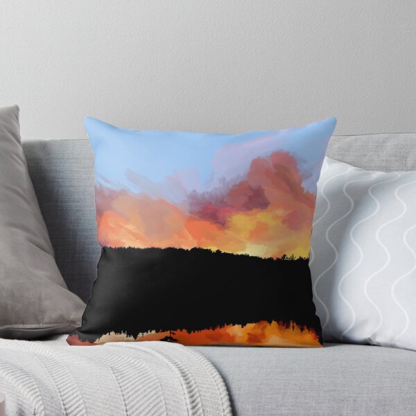 Item preview, Hermosa puesta de sol sobre un bosque y un lago. designed and sold by Dragoner.
