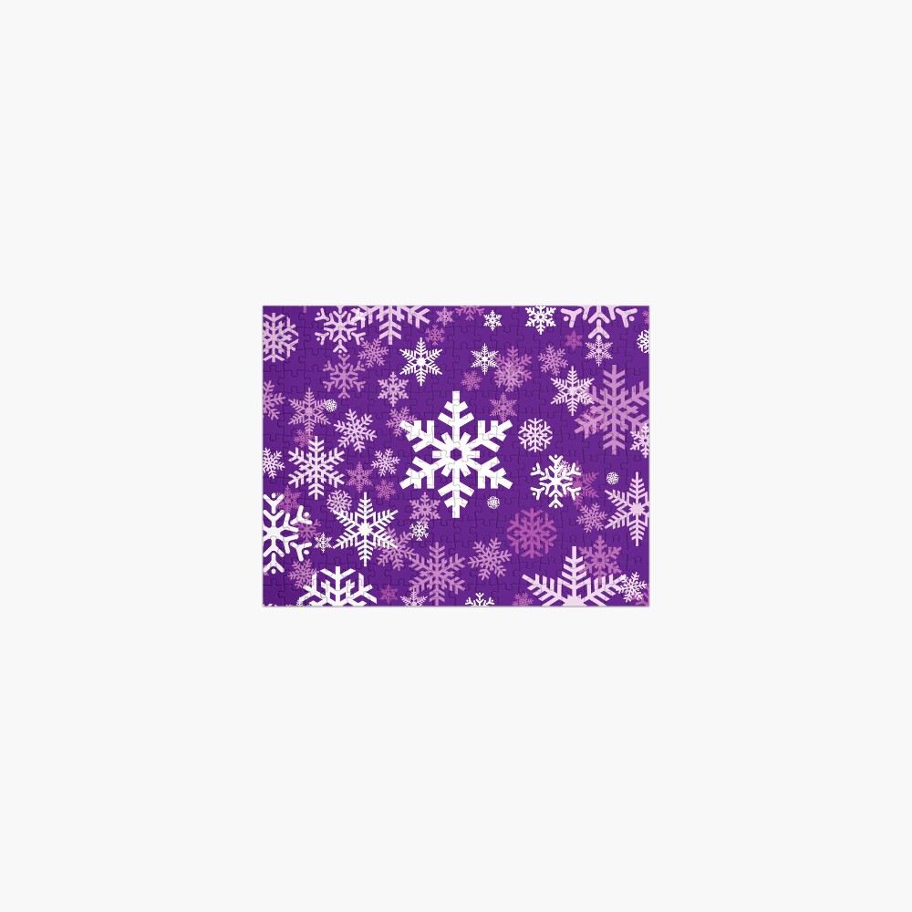 Snowflakes Pattern in Purple Jigsaw Puzzle