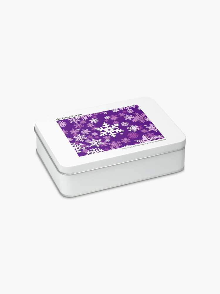 Alternate view of Snowflakes Pattern in Purple Jigsaw Puzzle