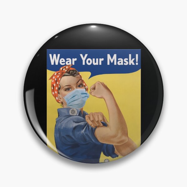 Item preview, Rosie the Riveter Wear Your Face Mask Stop Anti-Maskers  Propaganda Poster designed and sold by poopfactory.