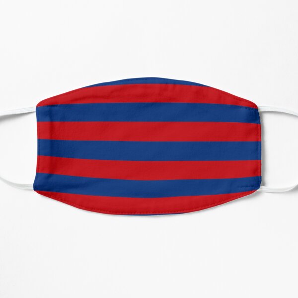 Large Nautical Red and Blue Stripes Decor Flat Mask