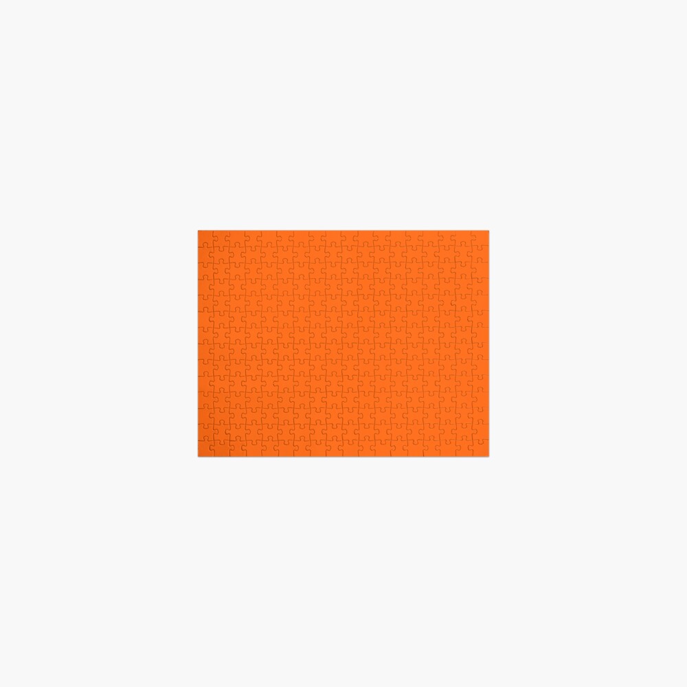 Festive Orange Accent Solid Color Decor Jigsaw Puzzle