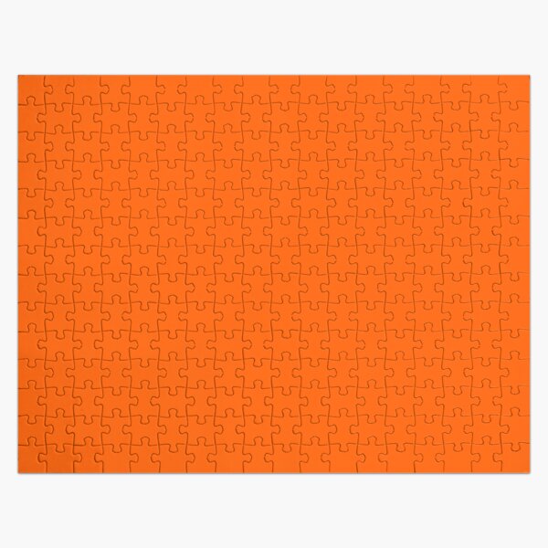 Festive Orange Accent Solid Color Decor Jigsaw Puzzle