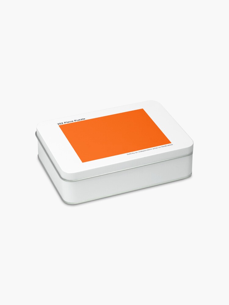 Alternate view of Festive Orange Accent Solid Color Decor Jigsaw Puzzle