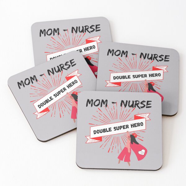 Item preview, Mom - Nurse Double Super Hero designed and sold by Teez-Me.