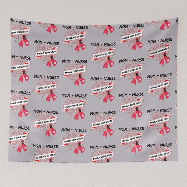 Item preview, Mom - Nurse Double Super Hero designed and sold by Teez-Me.