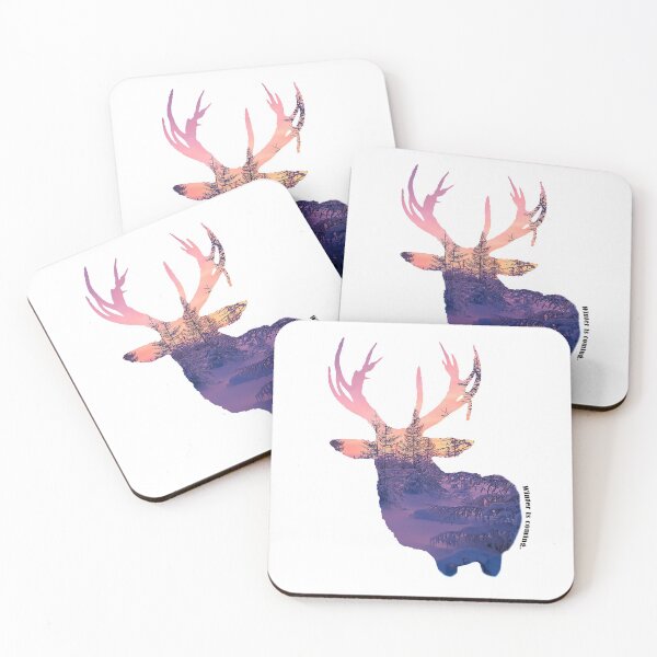 Item preview, Copy of Sunset Reindeer on white background designed and sold by Oceanwaves-06.