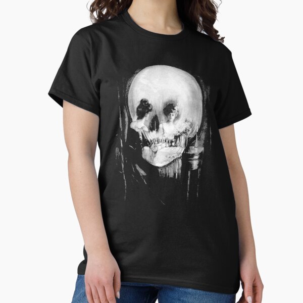Vista previa del artículo con la obra «Skull Illusion Todo es Vanity Classic Skull Optical Illusion», diseñado y vendido por poopfactory.