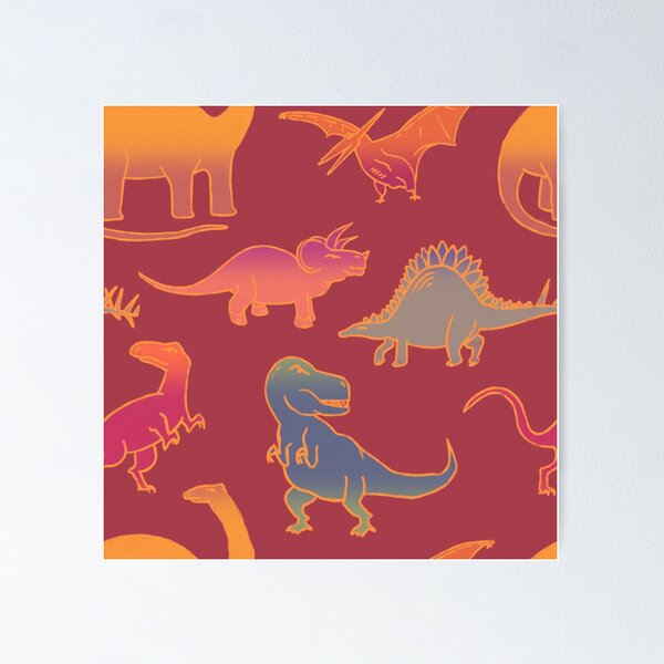Item preview, Dinosaurs in Orange Gradient designed and sold by blackheart creations.