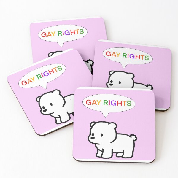 Item preview, Polar Bear says ‘Gay Rights!’ designed and sold by poorlycomics.