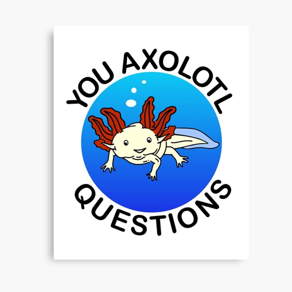 You Axolotl Questions Canvas Print