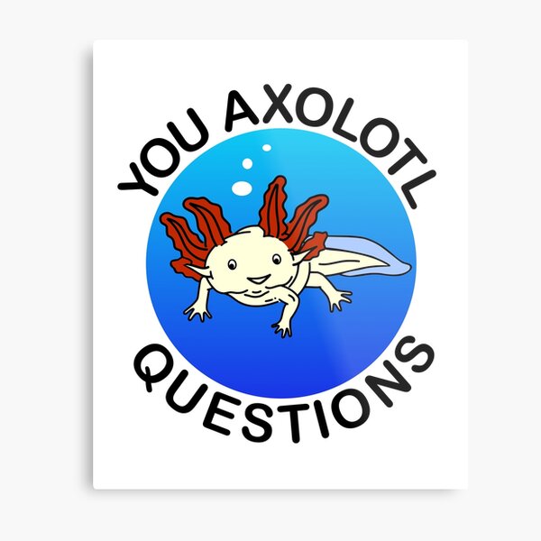 You Axolotl Questions Metal Print
