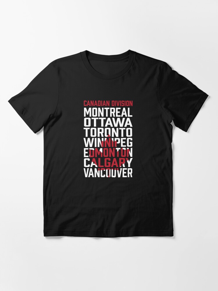 Alternate view of Hockey - Canadian Division - the Cities Essential T-Shirt