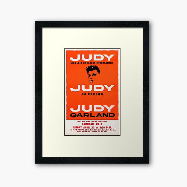 Judy Garland Live at Carnegie Hall Poster Framed Art Print