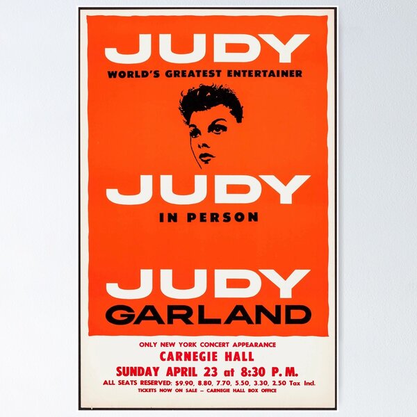Item preview, Judy Garland Live at Carnegie Hall Poster designed and sold by Waters of Eden.