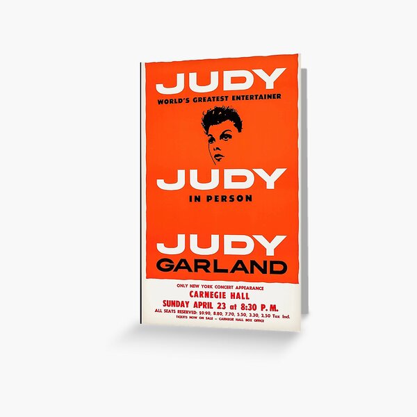 Aperçu de l'œuvre Affiche de Judy Garland en concert au Carnegie Hall créée et vendue par Waters of Eden.
