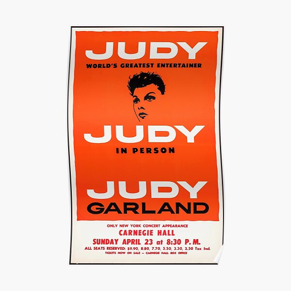 Judy Garland Live at Carnegie Hall Poster