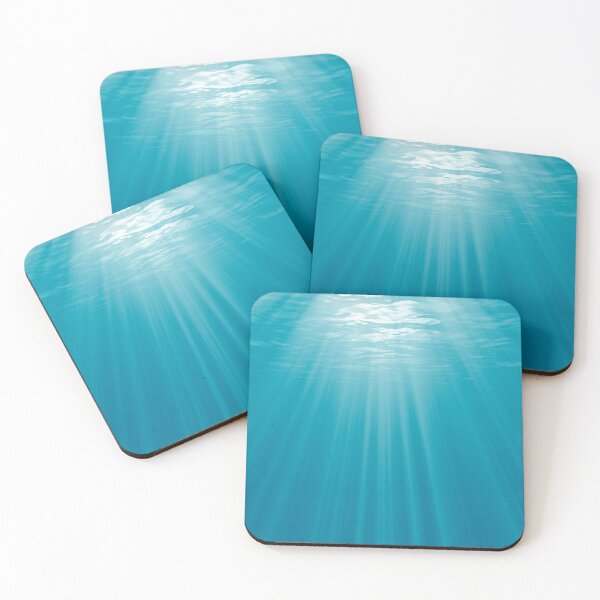 Item preview, Underwater. Sheer, blue sunlight curtain, looking towards the sun. designed and sold by JellyBeenzz.