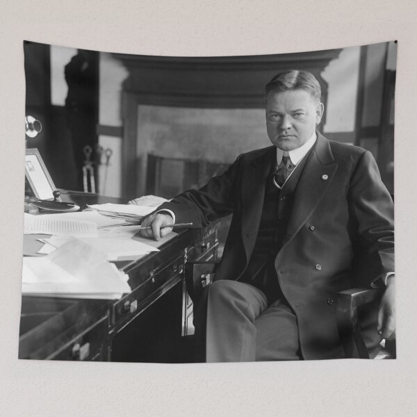Item preview, Herbert Hoover Seated At His Desk - 1918 designed and sold by warishellstore.