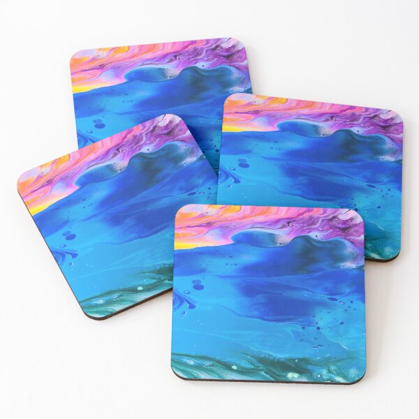 Item preview, Ocean Sunset 2 acrylic abstract painting designed and sold by Color Splash Gallery.