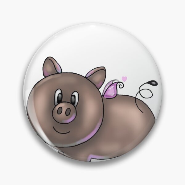 Item preview, kawaii anime flying pig with tiny bubble wings designed and sold by piggiesnstuff.