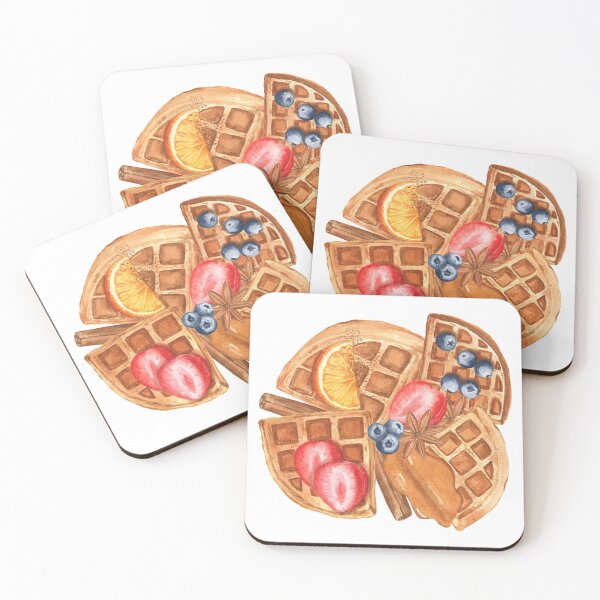 Item preview, Composition of Waffles with honey, berries, orange and spices designed and sold by Flowersforbear.