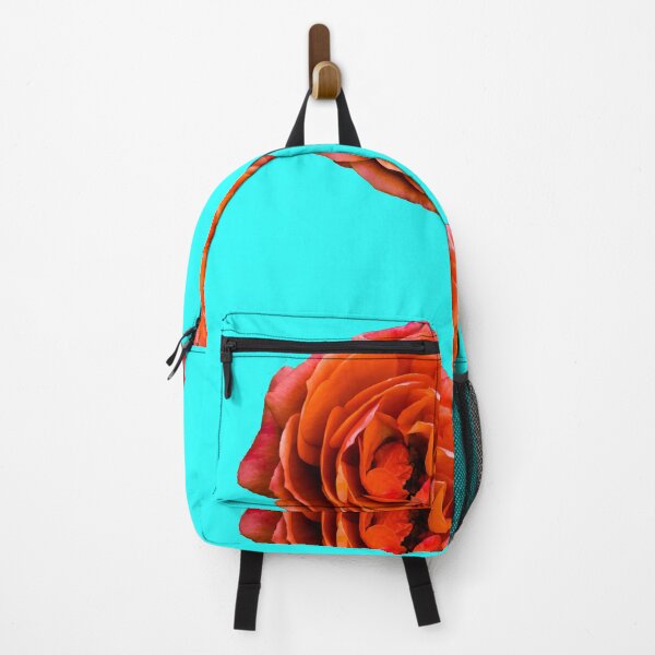 Item preview, Orange Opened Rose with Aqua designed and sold by CrystalsArtPaws.