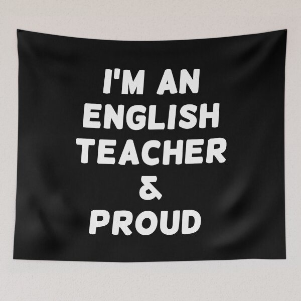 Item preview, I'M AN ENGLISH TEACHER & PROUD - White Writing designed and sold by akaiawa.