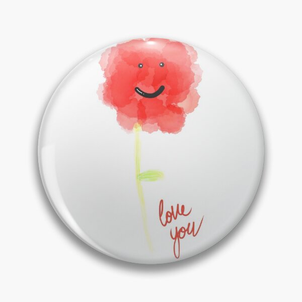 Item preview, Flower happy face love you minimalist lettering  designed and sold by Tropical Blood.