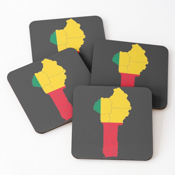 Item preview, Benin Flag Map with regions designed and sold by Alo.