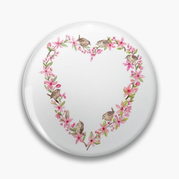 Item preview, Wrens and blossom watercolour designed and sold by Tracy  Churchill.