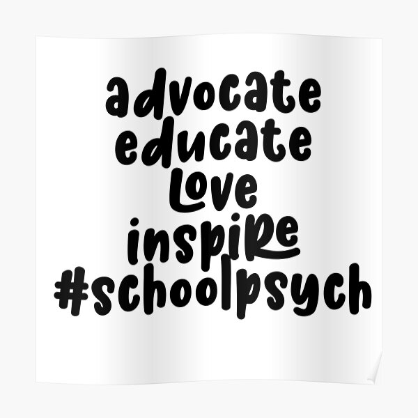 "School Psychologist Awareness Week" Poster for Sale by EvyStickersx