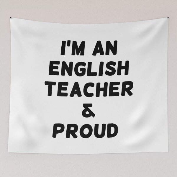 Item preview, I'M AN ENGLISH TEACHER & PROUD - Black Writing designed and sold by akaiawa.