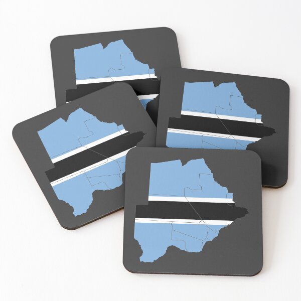 Item preview, Botswana Flag Map with regions designed and sold by Alo.