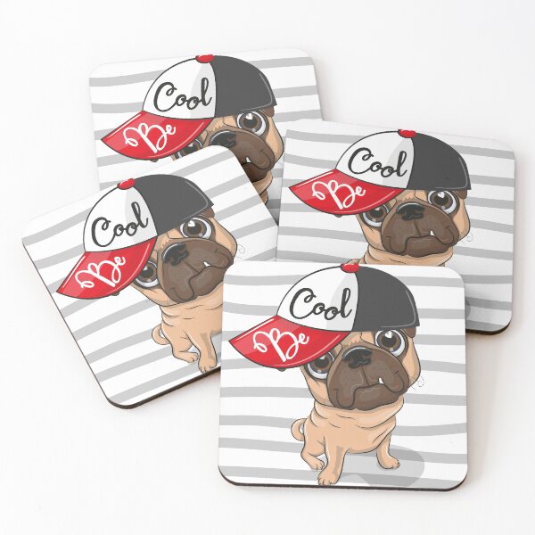 Item preview, Pug With Be Cool Baseball Cap designed and sold by aliisik.