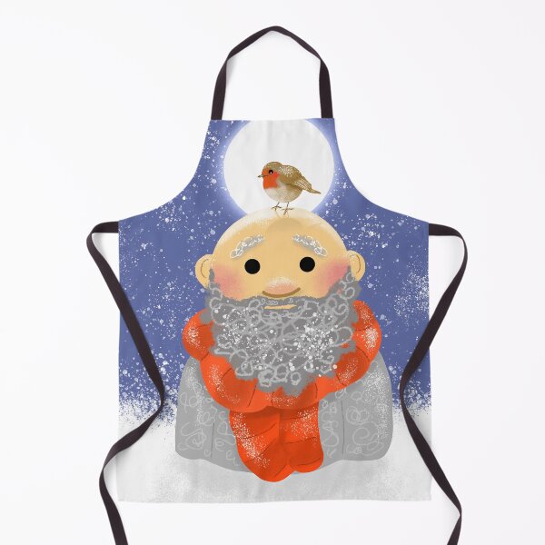 Item preview, Bearded Man in the Snow with Robin Redbreast designed and sold by VicEllisArt.
