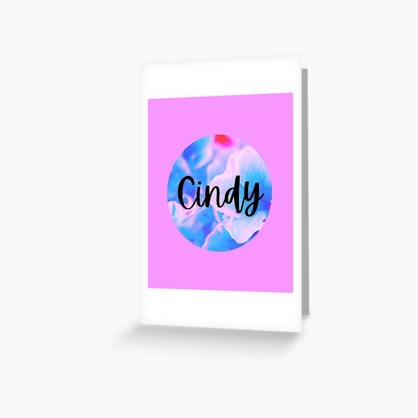 Carte De Vœux Joyeux Anniversaire Cindy Carte De Joyeux Anniversaire Pour Cindy Par Prettyartwork Redbubble