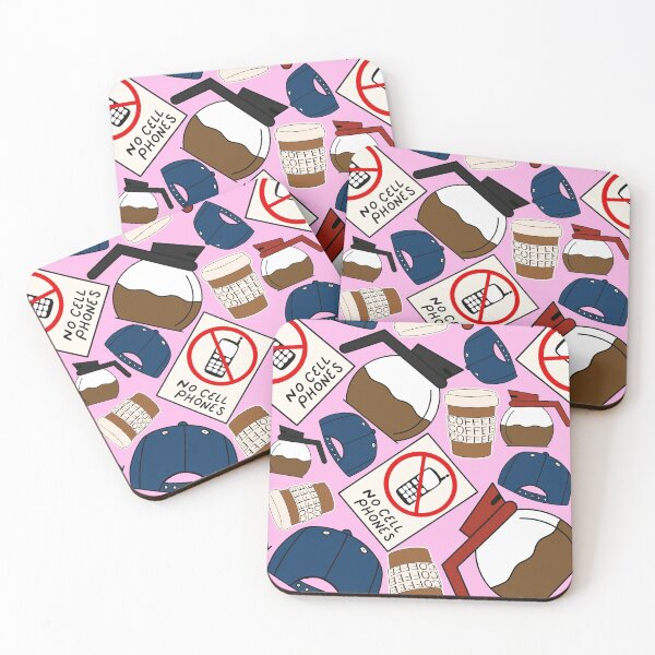 Item preview, Luke’s Coffee Cap No Cell Phones Diner Pink Pack designed and sold by Sunny Collections.