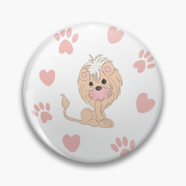 Item preview, Lion Cub with Paw Prints and Hearts designed and sold by Orchyd.