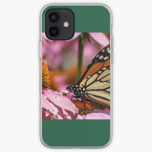butterfly on cornflowers iPhone Soft Case